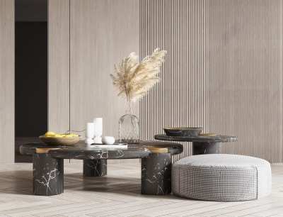 现代茶几3D模型下载